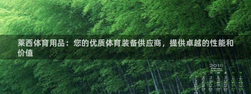 欧陆娱乐平台总代理：莱西体育用品：您的优质体育装备供应商，提