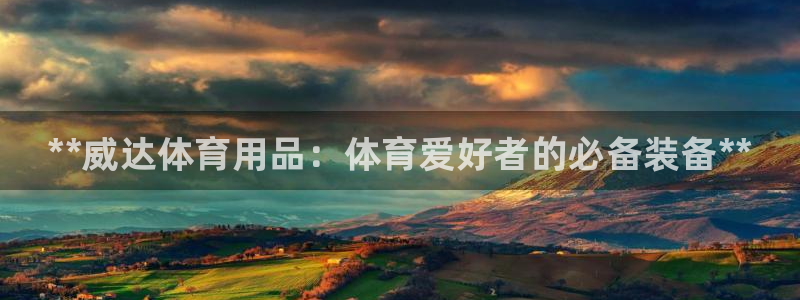 欧陆是什么平台：**威达体育用品：体育爱好者的必备装